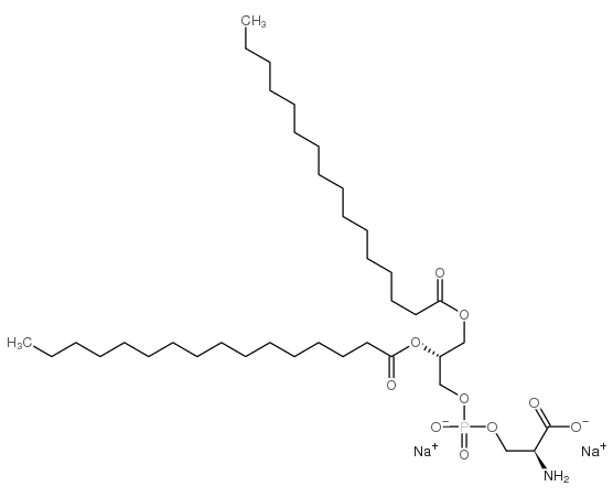 1,2-dipalmitoyl-sn-glycero-3-phospho-l-serine, sodium salt structure