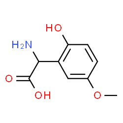 Benzeneacetic acid, alpha-amino-2-hydroxy-5-methoxy- (9CI) structure