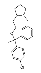 Pyrrolidine, 2-[2-[(p-chloro-α-methyl-α-phenylbenzyl)oxy]ethyl]-1-methyl- (7CI, 8CI) picture