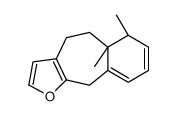 4H-Benzo(5,6)cyclohepta(1,2-b)furan, 5,5a,6,10-tetrahydro-5a,6-dimethy l-, (5aR,6S)-rel-(-)-结构式