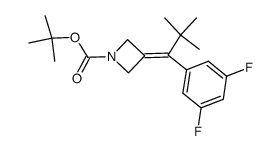 tert-butyl 3-[1-(3,5-difluorophenyl)-2,2-dimethylpropylidene]azetidine-1-carboxylate结构式