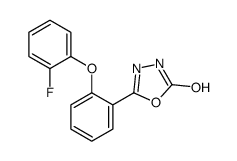 5-[2-(2-fluorophenoxy)phenyl]-3H-1,3,4-oxadiazol-2-one结构式