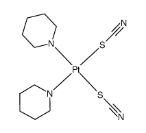 cis-{platinum(piperidine)(thiocyanate)2} Structure
