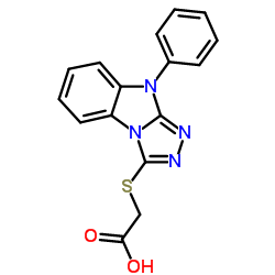 [(9-PHENYL-9H-[1,2,4]TRIAZOLO[4,3-A]BENZIMIDAZOL-3-YL)THIO]ACETIC ACID Structure