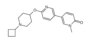 5-[6-(1-cyclobutylpiperidin-4-yl)oxypyridin-3-yl]-1-methylpyridin-2-one结构式