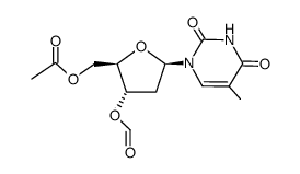 5'-O-acetyl-3'-O-formyl-2'-deoxythymidine结构式