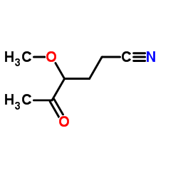 Hexanenitrile, 4-methoxy-5-oxo- (9CI) Structure