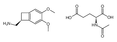 (1S)-4,5-dimethoxy-1-(aminomethyl)-benzocyclobutane N-acetyl-L-glutamate结构式