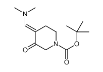 4-[(Dimethylamino)methylene]-3-oxo-1-piperidinecarboxylic acid tert-butyl ester Structure