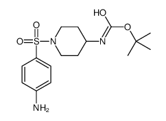 [1-(4-AMINO-BENZENESULFONYL)-PIPERIDIN-4-YL]-CARBAMIC ACID TERT-BUTYL ESTER Structure