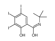 N-tert-butyl-2-hydroxy-3,4,5-triiodobenzamide Structure