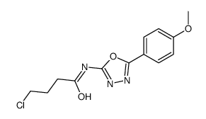 4-chloro-N-[5-(4-methoxyphenyl)-1,3,4-oxadiazol-2-yl]butanamide结构式