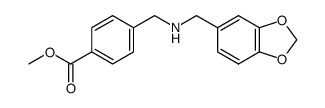 methyl 4-{[(1,3-benzodioxol-5-ylmethyl)amino]methyl}benzoate Structure