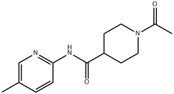 1-acetyl-N-(5-methylpyridin-2-yl)piperidine-4-carboxamide structure