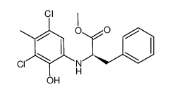 (R)-methyl 2-(3,5-dichloro-2-hydroxy-4-methylphenylamino)-3-phenylpropanoate结构式