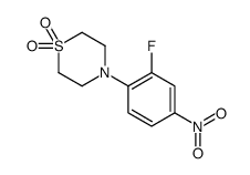 4-(2-fluoro-4-nitrophenyl)-1,4-thiazinane 1,1-dioxide结构式