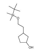 3-(2-((tert-butyldimethylsilyl)oxy)ethyl)cyclopentan-1-ol结构式