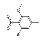 1-bromo-3-methoxy-5-methyl-2-nitrobenzene结构式