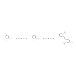 bis[[(2,4-dichlorophenoxy)methyl]dimethyloctylammonium] 4,4'-diaminostilbene-2,2'-disulphonate picture