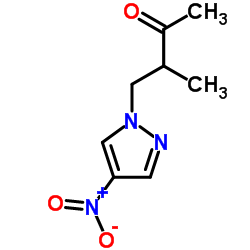 3-Methyl-4-(4-nitro-1H-pyrazol-1-yl)-2-butanone结构式