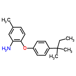 5-Methyl-2-[4-(2-methyl-2-butanyl)phenoxy]aniline结构式