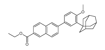 2-Naphthalenecarboxylic acid, 6-(4-methoxy-3-tricyclo[3.3.1.13,7]dec-1-ylphenyl)-, ethyl ester结构式