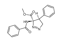 (Z)-4-phenyl-3-benzamido-3-carbomethoxy-Δ1-pyrazoline Structure