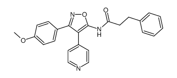 3-(4-Methoxyphenyl)-5-(3-phenylpropionylamino)-4-(4-pyridyl)isoxazole结构式