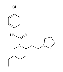 1-(4-Chlor-phenylthiocarbamoyl)-2-<2-pyrrolidino-ethyl>-5-ethyl-piperidin结构式