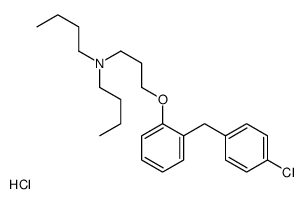 N-butyl-N-[3-[2-[(4-chlorophenyl)methyl]phenoxy]propyl]butan-1-amine,hydrochloride Structure