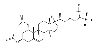 1α-acetoxy-26,26,26,27,27,27-hexafluorocholesterol 3β-acetate Structure