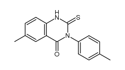 2,3-dihydro-6-methyl-2-thioxo-3-p-tolylquinazolin-4(1H)-one结构式