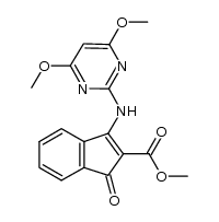 methyl 1-oxo-3-(4,6-dimethoxypyrimidin-2-ylamino)-1H-indene-2-carboxylate Structure