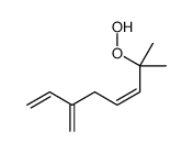 (5E)-7-hydroperoxy-7-methyl-3-methylideneocta-1,5-diene结构式