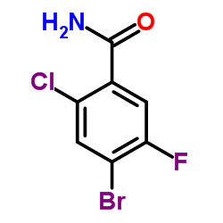 4-Bromo-2-chloro-5-fluorobenzamide结构式