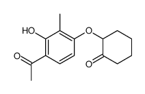 2-(4-acetyl-3-hydroxy-2-methylphenoxy)cyclohexan-1-one结构式