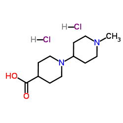 1'-Methyl-1,4'-bipiperidine-4-carboxylic acid dihydrochloride结构式