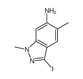 3-iodo-1,5-dimethyl-1H-indazol-6-amine结构式