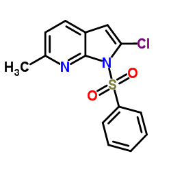 1-(Phenylsulphonyl)-2-chloro-6-Methyl-7-azaindole structure