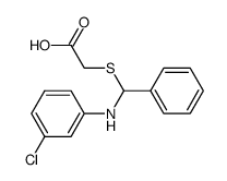 2-((((3-chlorophenyl)amino)(phenyl)methyl)thio)acetic acid Structure