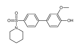 2-methoxy-4-(4-piperidin-1-ylsulfonylphenyl)phenol结构式