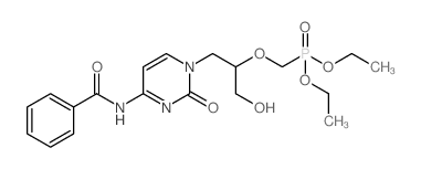 DIETHYL (((1-(4-BENZAMIDO-2-OXOPYRIMIDIN-1(2H)-YL)-3-HYDROXYPROPAN-2-YL)OXY)METHYL)PHOSPHONATE结构式