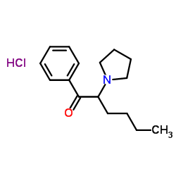 1-Phenyl-2-(1-pyrrolidinyl)-1-hexanone hydrochloride (1:1)结构式