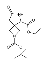 2-tert-Butyl 5-ethyl 7-oxo-2, 6-diazaspiro[3.4]octane-2, 5-dicarboxylate Structure