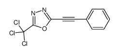 2-(2-phenylethynyl)-5-(trichloromethyl)-1,3,4-oxadiazole Structure