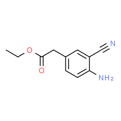 2-(4-氨基-3-氰基苯基)乙酸乙酯结构式