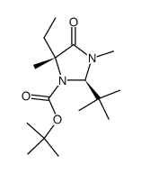 (2R,5R)-2-(t-Butyl)-5-ethyl-3,5-dimethyl-4-oxo-1-imidazolidincarbonsaeure-t-butylester Structure