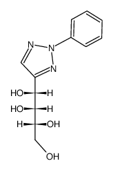 2-phenyl-4-(D-lyxo-1',2',3',4'-tetrahydroxybutyl)-2H-1,2,3-triazole结构式