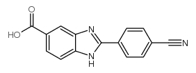 2-(4-Cyanophenyl)-1H-benzimidazole-5-carboxylic acid structure