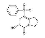 8-BENZENESULFONYL-6-HYDROXY-2,3-DIHYDRO-1H-INDOLIZIN-5-ONE结构式